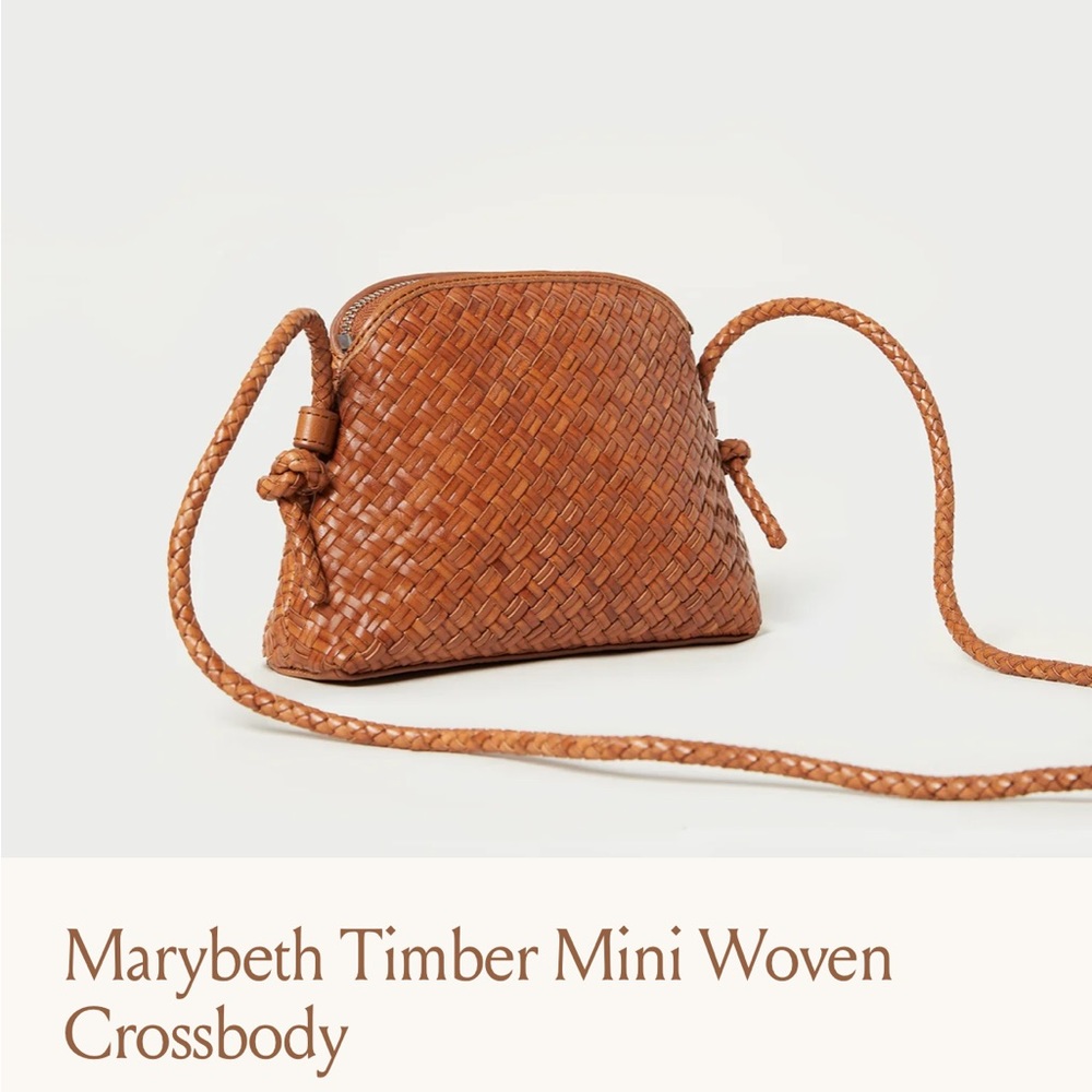 Loeffler Randall Marybeth Timber Mini Woven Crossbody bag in Timber Brown